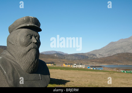 La Groenlandia, Igaliku (aka Igaliko), Igaliku fiordo. Meglio conosciuta per le rovine di Gardar. Foto Stock