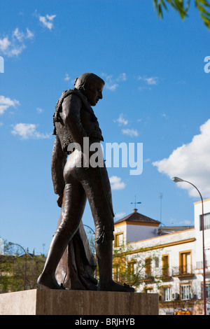 Matador corride statua in sevilla, Spagna Foto Stock