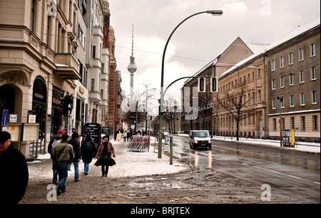 Friedrichstrasse in Mitte Berlino Germania Foto Stock