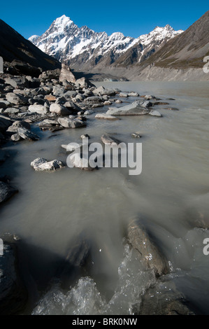 Il ghiaccio-tappata Cooki di montaggio è con 3754 m non solo la montagna più alta delle Alpi del Sud ma anche in oceanica Foto Stock