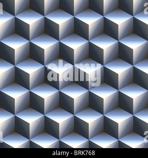 3D generata da computer di scala blu e bianco cubi. piastrelle senza problemi Foto Stock