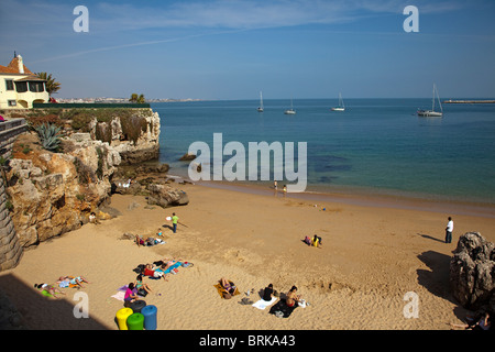 Playas de Cascais Portogallo spiagge di Cascais Portogallo Foto Stock