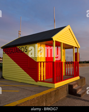 I bagnini beach hut a Southwold, Suffolk, Inghilterra, Regno Unito Foto Stock