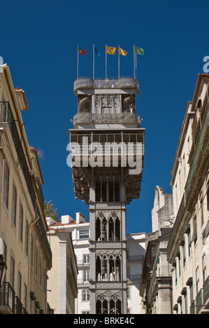 Santa Justa Elevator Lisbona Portogallo Foto Stock