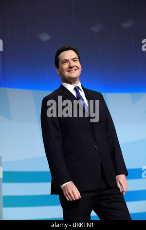 GEORGE OSBORNE MP IL CANCELLIERE 04 ottobre 2010 CPI BIRMINGHAM INGHILTERRA Foto Stock