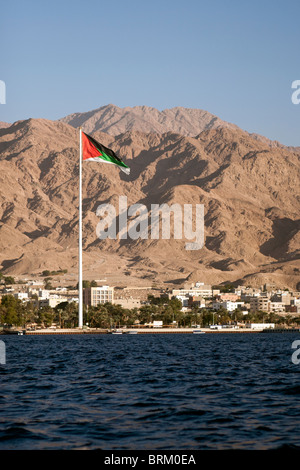 Il pennone di Aqaba in Aqaba Giordania. Foto Stock