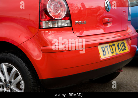 Close up view of rear of a volkswagen polo car. Foto Stock