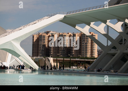 Città delle Arti e delle Scienze di Valencia Spagna Foto Stock