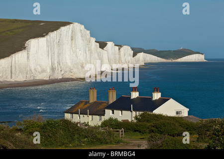 Sette sorelle Country Park, Seaford, Sussex, Inghilterra Foto Stock