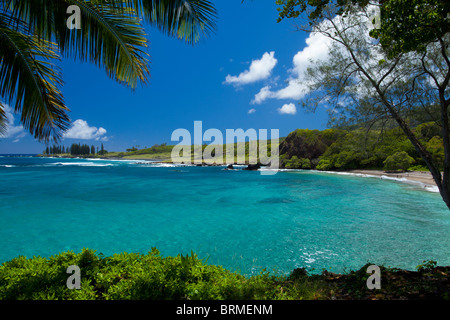 Bellissima giornata a Hamoa Beach, Maui, Hawaii. Foto Stock