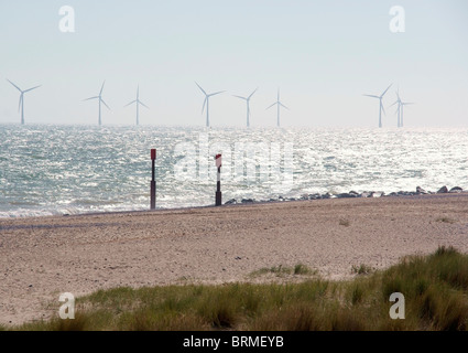 Per centrali eoliche offshore vicino a Great Yarmouth Foto Stock