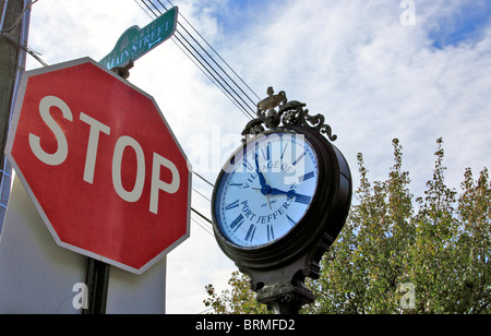 Main Street, Port Jefferson Harbour, Long Island NY Foto Stock