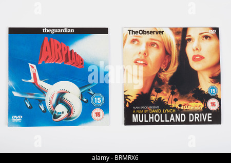 I DVD hanno dato via libera con il guardiano e l'osservatore giornali britannici del weekend 02/03 ottobre 2010. Foto Stock