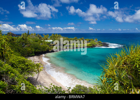 Bellissima giornata a Hamoa Beach, Maui, Hawaii. Foto Stock