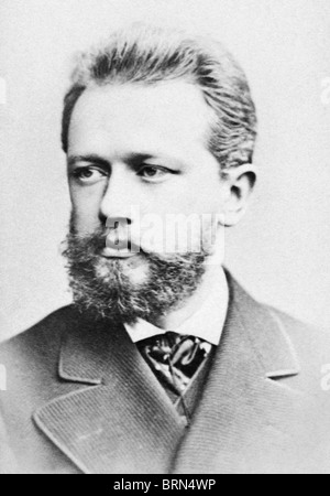 Foto ritratto circa 1870s del compositore russo Pyotr Ilyich Tchaikovsky (1840 - 1893). Foto Stock