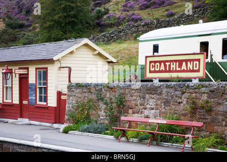 Stazione di Goathland piattaforma e ladies room North Yorkshire, Inghilterra Foto Stock