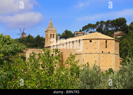 Spagna Baleari Maiorca Andratx chiesa fortificata di Santa Maria Foto Stock
