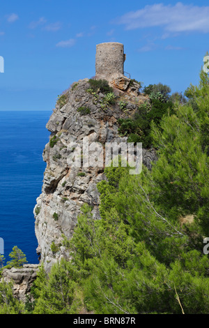 Spagna Belearic Mallorca Banyalfur torre de Verger torre des anime ''Torre di spiriti'' ''Torre di anime" punto di vista famosa Foto Stock