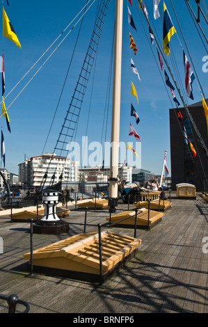 Dh SS Gran Bretagna BRISTOL BRISTOL DOCKS SS Gran Bretagna navi deck mast rigging Museo navale Foto Stock