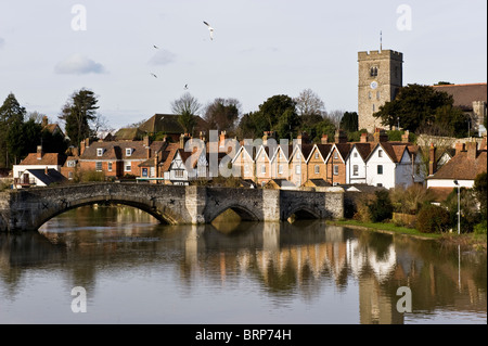 Aylesford vicino a Maidstone nel Kent e il fiume Medway Foto Stock