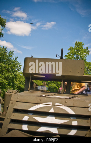 WW II reenactors encampment Foto Stock