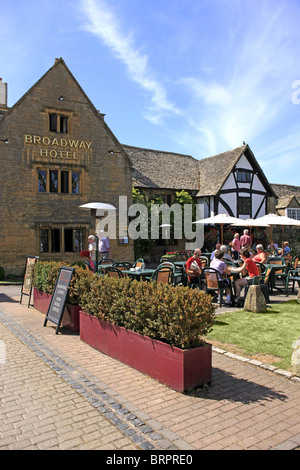 Il Broadway Hotel e ristorante in questo minuscolo borgo in Worcestershire sul bordo del Cotswolds Foto Stock