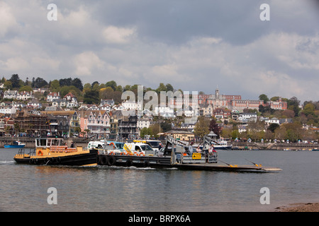 Regno Unito, Inghilterra, Devon, Dartmouth, inferiore Ferry Crossing River Dart Foto Stock