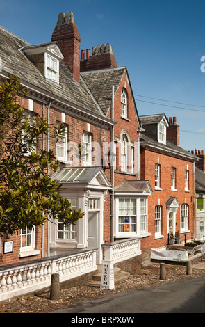 Regno Unito, Inghilterra, Cornovaglia, Launceston Castle Street, Lawrence House Museum, in mattoni costruito Georgian House Foto Stock