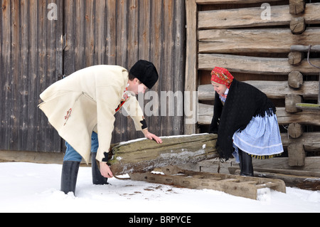 Periodo situazione in inverno circa tempo di Natale Foto Stock