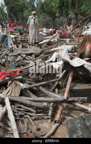 Vittime delle gravi inondazioni in Pakistan (2010) Foto Stock