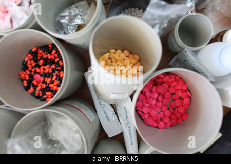 Farmacia in un ospedale afghano Foto Stock