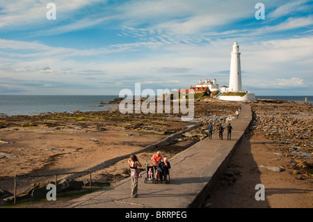 Saint Marys Lighthouse Whitley Bay Regno Unito Foto Stock