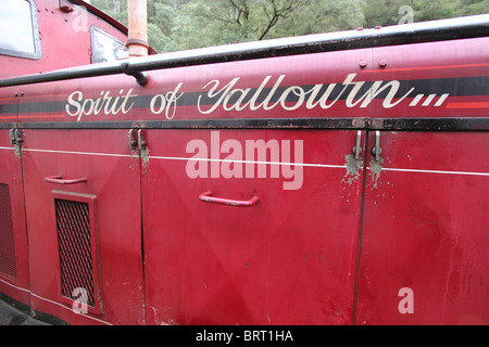 Spirito di treno YALLOURN WALHALLA VICTORIA AUSTRALIA BDB Foto Stock