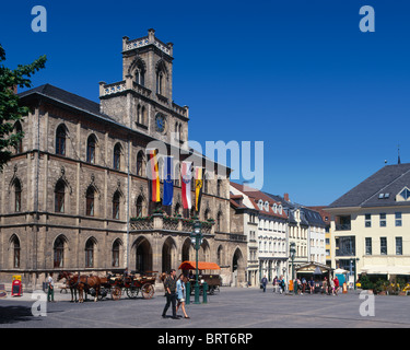 Il municipio e la piazza del mercato, Weimar, Turingia, Germania Foto Stock