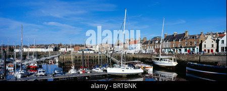 Panoramica del porto di Anstruther in Fife, Scozia. Foto Stock