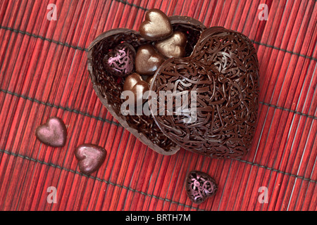 Cuore di cioccolato dolci Foto Stock