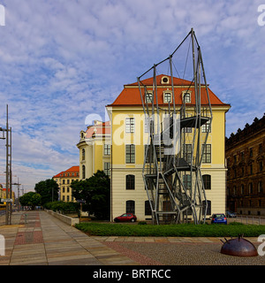 La storica così chiamato stato casa della città di Dresda, Germania. Foto Stock