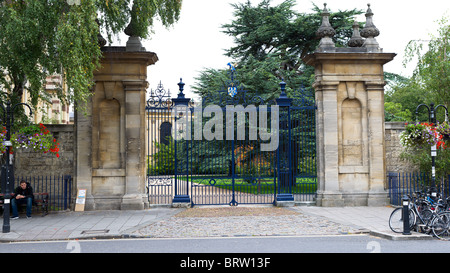 Cancelli di ingresso al Trinity College di Oxford University. Foto Stock