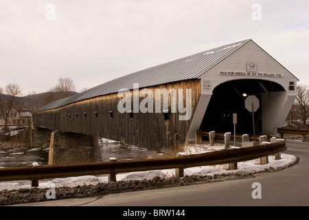 Cornish-Windsor ponte di legno più lungo ponte coperto in noi e lunga due-span ponte coperto in tutto il mondo, Windsor Vermont Foto Stock