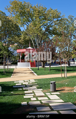 Bandstand nella Republica giardino della città di Santarém, Portogallo. Foto Stock