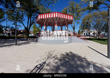 Bandstand nella Republica giardino della città di Santarém, Portogallo. Foto Stock