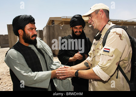 Farewel olandese di truppe in Afghanistan Foto Stock