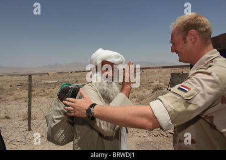 Farewel olandese di truppe in Afghanistan Foto Stock