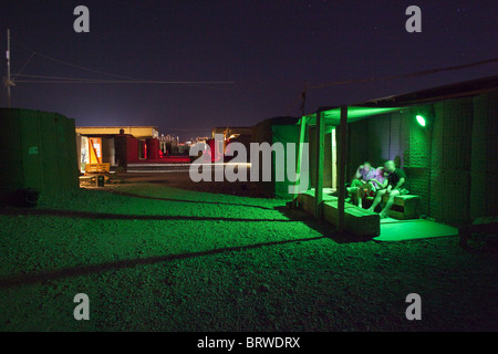 La luce soffusa in kamp holland (Afghanistan) Foto Stock