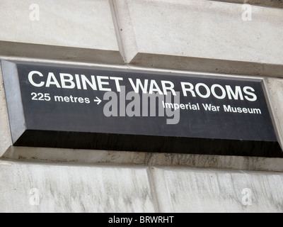 Cabinet War Rooms Whitehall London Foto Stock