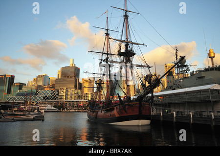 Australia, Nuovo Galles del Sud, Sydney Harbour replica del sistema HMS Bounty Foto Stock