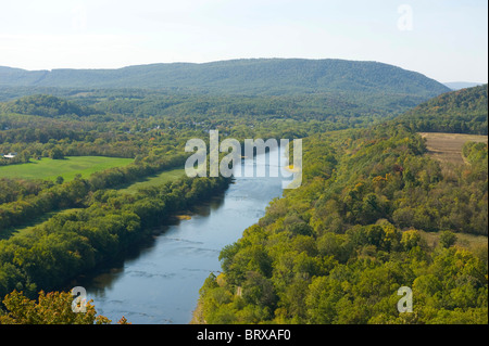 USA West Virginia WV veduta aerea del fiume Cacapon Foto Stock