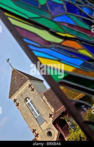 La Chapelle, lavorazione artigianale dei tradizionali e vetrate contemporanee, ATELIERS LOIRE, livelli, EURE-ET-LOIR (28), Francia Foto Stock