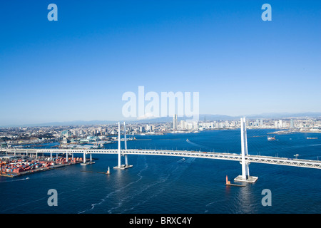 Yokohama Bay Bridge Foto Stock