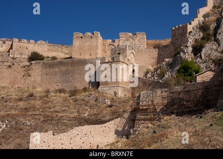 Fortezza Acrocorinth in Corinto antico Foto Stock